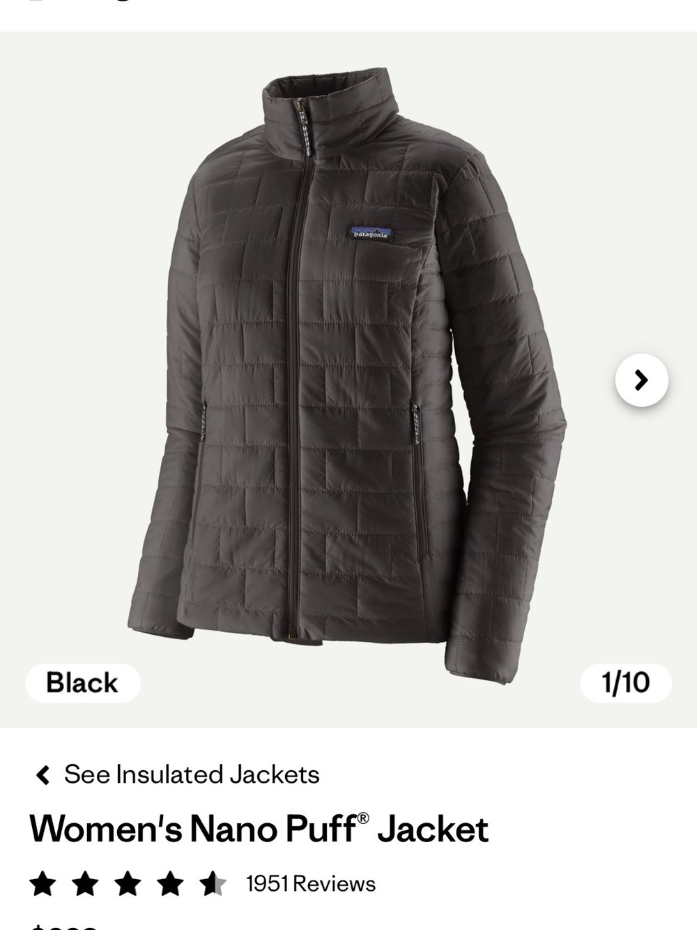 Patagonia Women's Nano Puff Jacket - Black